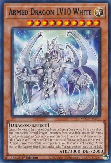 Armed Dragon LV10 White 2022 Tin of the Pharaoh's Gods Yu-Gi-Oh! card