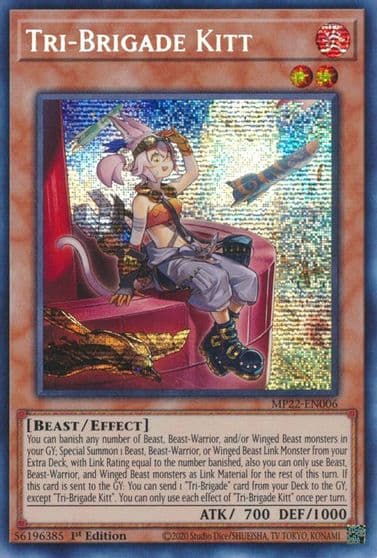 Tri Brigade Kitt 2022 Tin of the Pharaoh's Gods Yu-Gi-Oh! card