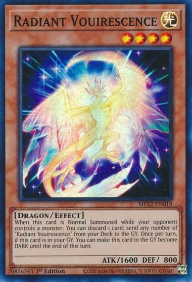 Radiant Vouirescence 2022 Tin of the Pharaoh's Gods Yu-Gi-Oh! card