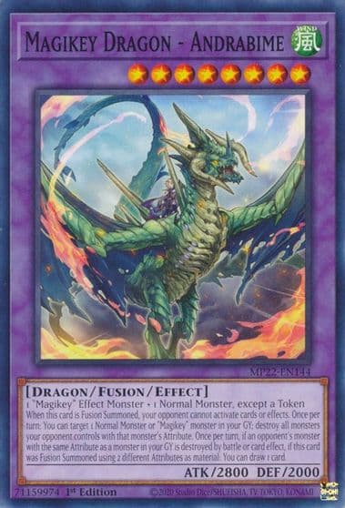 Magikey Dragon Andrabime 2022 Tin of the Pharaoh's Gods Yu-Gi-Oh! card