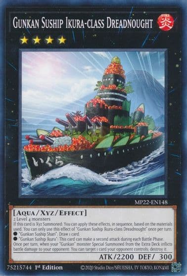 Gunkan Suship Ikura class Dreadnought 2022 Tin of the Pharaoh's Gods Yu-Gi-Oh! card