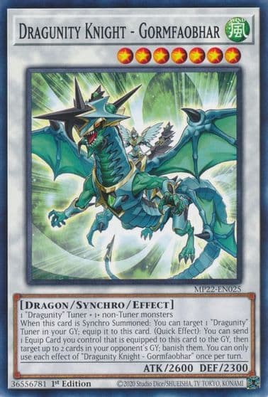 Dragunity Knight Gormfaobhar 2022 Tin of the Pharaoh's Gods Yu-Gi-Oh! card