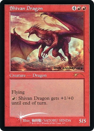 Shivan Dragon Retro Frame 30th Anniversary Promos Magic card