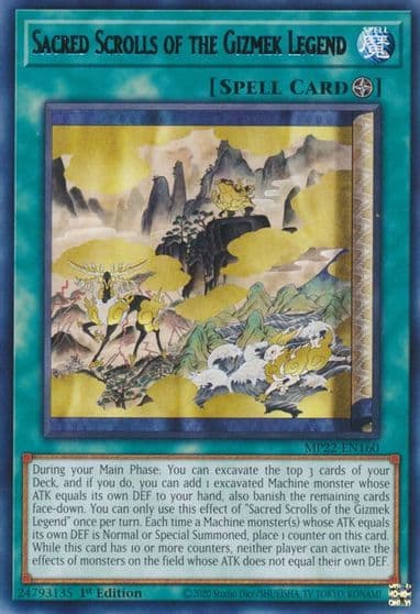 Sacred Scrolls of the Gizmek Legend 2022 Tin of the Pharaoh's Gods Yu-Gi-Oh! card