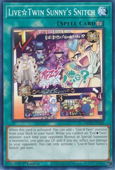 Live Twin Sunnys Snitch 2022 Tin of the Pharaoh's Gods Yu-Gi-Oh! card