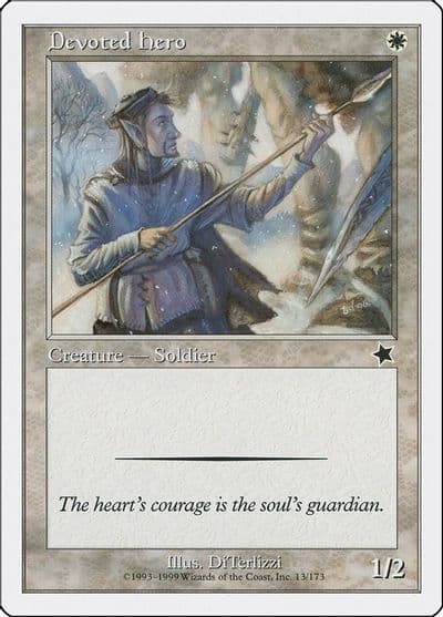 Devoted Hero Starter 1999 Magic card