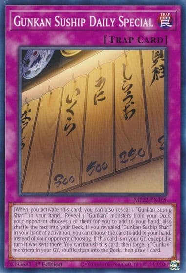Gunkan Suship Daily Special 2022 Tin of the Pharaoh's Gods Yu-Gi-Oh! card
