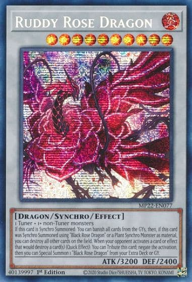 Ruddy Rose Dragon 2022 Tin of the Pharaoh's Gods Yu-Gi-Oh! card