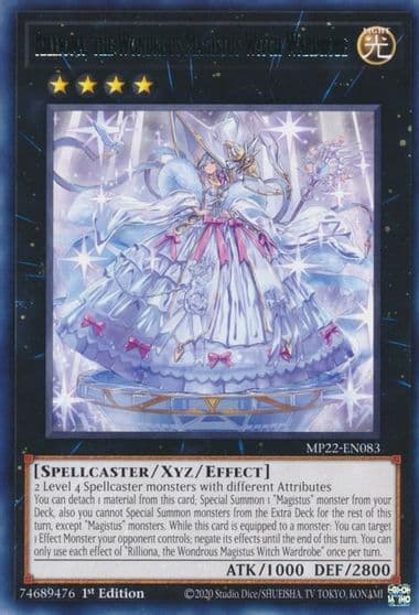 Rilliona the Wondrous Magistus Witch Wardrobe 2022 Tin of the Pharaoh's Gods Yu-Gi-Oh! card