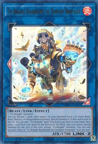 Tri Brigade Bearbrumm the Rampant Rampager 2022 Tin of the Pharaoh's Gods Yu-Gi-Oh! card
