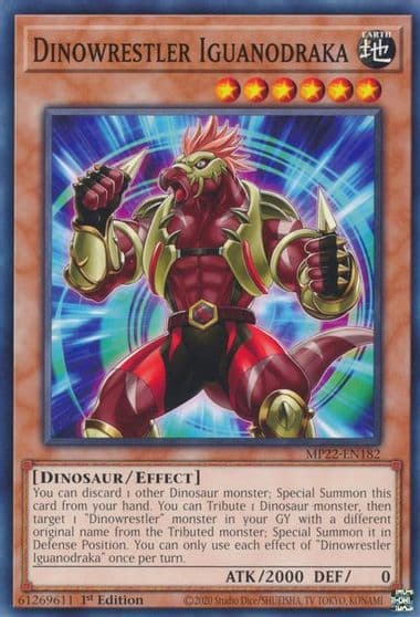 Dinowrestler Iguanodraka 2022 Tin of the Pharaoh's Gods Yu-Gi-Oh! card