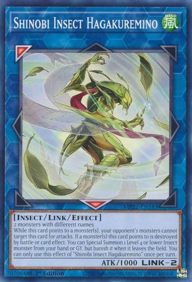 Shinobi Insect Hagakuremino 2022 Tin of the Pharaoh's Gods Yu-Gi-Oh! card