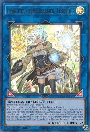 Lyna the Light Charmer Lustrous 2022 Tin of the Pharaoh's Gods Yu-Gi-Oh! card