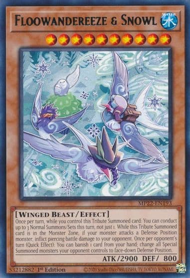 Floowandereeze and Snowl 2022 Tin of the Pharaoh's Gods Yu-Gi-Oh! card