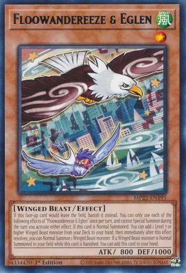 Floowandereeze and Eglen 2022 Tin of the Pharaoh's Gods Yu-Gi-Oh! card