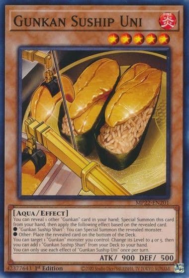 Gunkan Suship Uni 2022 Tin of the Pharaoh's Gods Yu-Gi-Oh! card