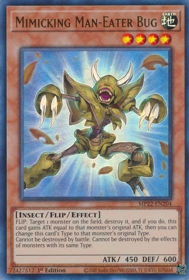 Mimicking Man Eater Bug 2022 Tin of the Pharaoh's Gods Yu-Gi-Oh! card