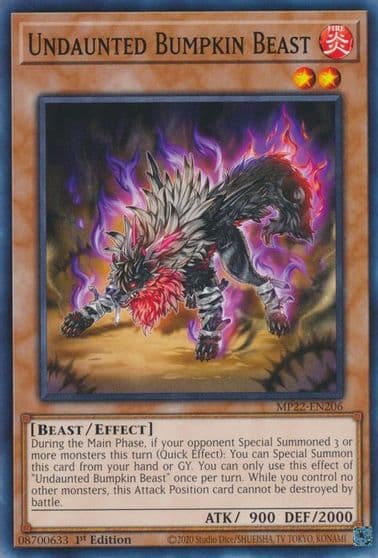 Undaunted Bumpkin Beast 2022 Tin of the Pharaoh's Gods Yu-Gi-Oh! card
