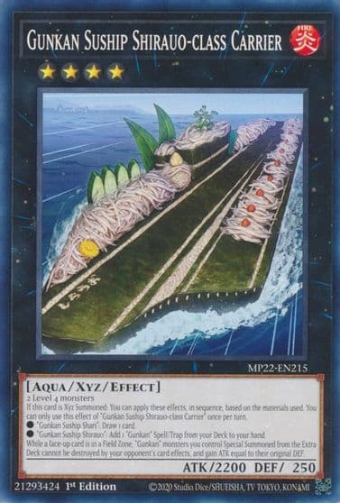 Gunkan Suship Shirauo class Carrier 2022 Tin of the Pharaoh's Gods Yu-Gi-Oh! card