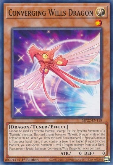 Converging Wills Dragon 2022 Tin of the Pharaoh's Gods Yu-Gi-Oh! card