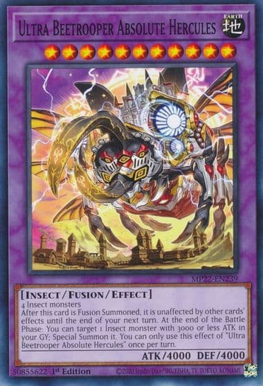 Ultra Beetrooper Absolute Hercules 2022 Tin of the Pharaoh's Gods Yu-Gi-Oh! card