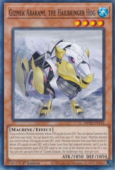 Gizmek Arakami the Hailbringer Hog 2022 Tin of the Pharaoh's Gods Yu-Gi-Oh! card