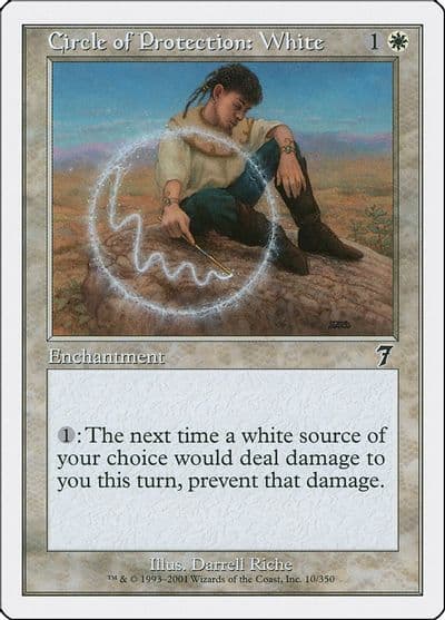 Circle of Protection White 7th Edition Magic card