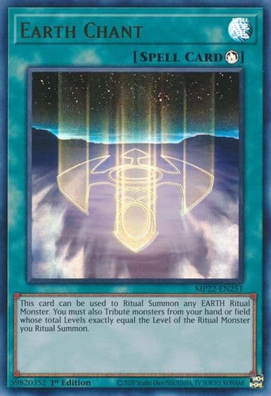 Earth Chant 2022 Tin of the Pharaoh's Gods Yu-Gi-Oh! card