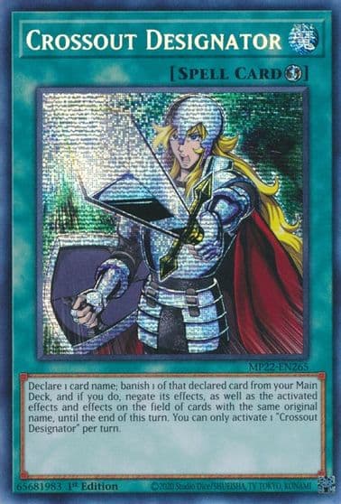 Crossout Designator 2022 Tin of the Pharaoh's Gods Yu-Gi-Oh! card