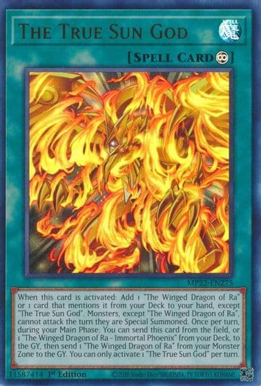 The True Sun God 2022 Tin of the Pharaoh's Gods Yu-Gi-Oh! card