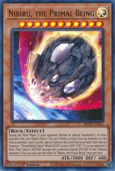 Nibiru the Primal Being 2022 Tin of the Pharaoh's Gods Yu-Gi-Oh! card