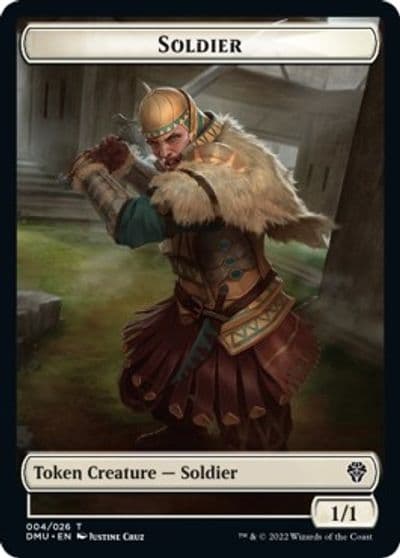 Soldier Angel Double Sided Token Dominaria United Magic card