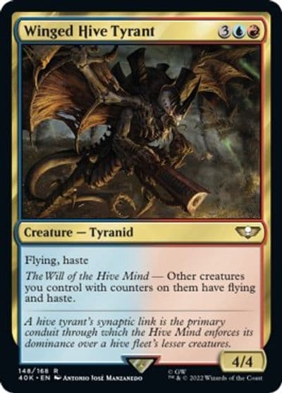 Winged Hive Tyrant Surge Foil Universes Beyond: Warhammer 40,000 Magic card