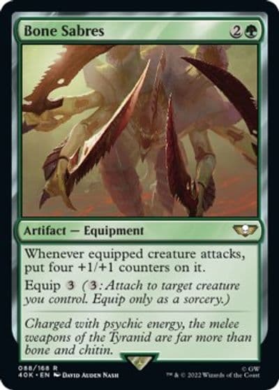 Bone Sabres Universes Beyond: Warhammer 40,000 Magic card