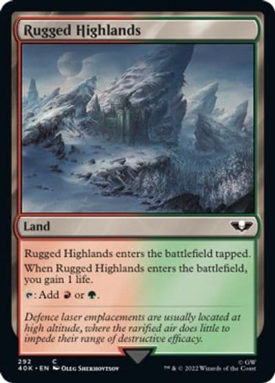 Rugged Highlands Universes Beyond: Warhammer 40,000 Magic card