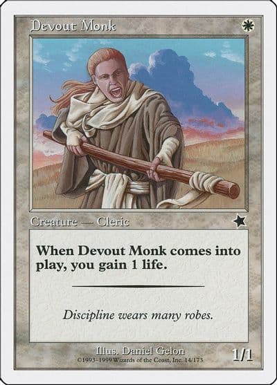 Devout Monk Starter 1999 Magic card
