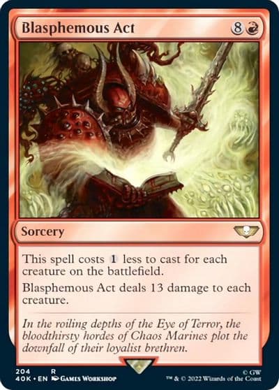 Blasphemous Act Universes Beyond: Warhammer 40,000 Magic card