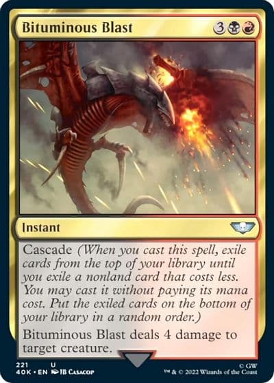 Bituminous Blast Universes Beyond: Warhammer 40,000 Magic card