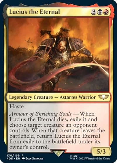 Lucius the Eternal Surge Foil Universes Beyond: Warhammer 40,000 Magic card