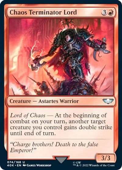 Chaos Terminator Lord Surge Foil Universes Beyond: Warhammer 40,000 Magic card