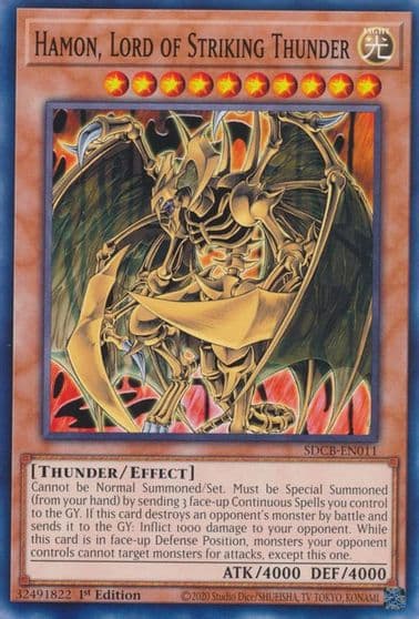 Hamon Lord of Striking Thunder Structure Deck: Legend of the Crystal Beasts Yu-Gi-Oh! card