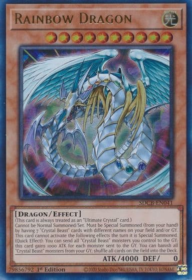 Rainbow Dragon Structure Deck: Legend of the Crystal Beasts Yu-Gi-Oh! card