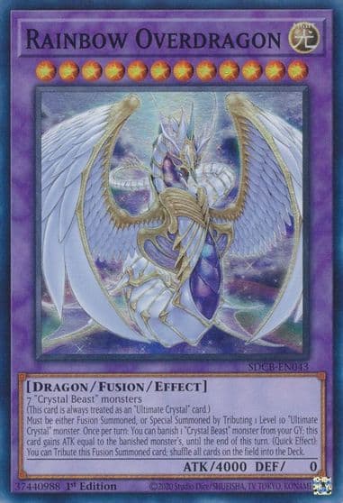 Rainbow Overdragon Structure Deck: Legend of the Crystal Beasts Yu-Gi-Oh! card