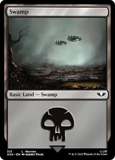 Swamp 313 Universes Beyond: Warhammer 40,000 Magic card