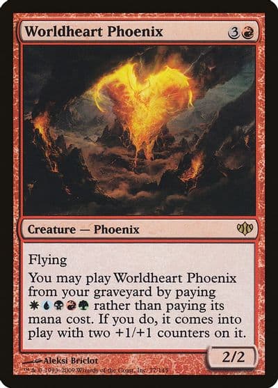Worldheart Phoenix Conflux Magic card