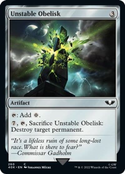 Unstable Obelisk Surge Foil Universes Beyond: Warhammer 40,000 Magic card