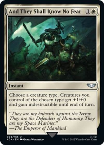 And They Shall Know No Fear Universes Beyond: Warhammer 40,000 Magic card
