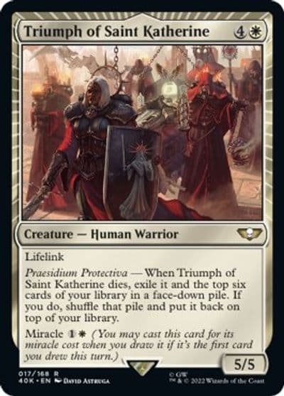 Triumph of Saint Katherine Surge Foil Universes Beyond: Warhammer 40,000 Magic card