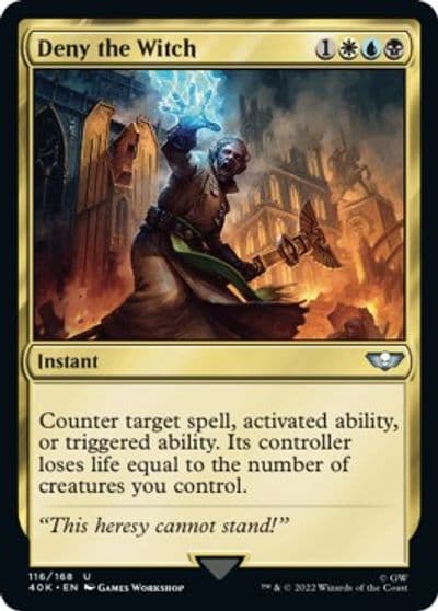 Deny the Witch Surge Foil Universes Beyond: Warhammer 40,000 Magic card