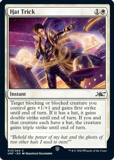 Hat Trick Unfinity Magic card